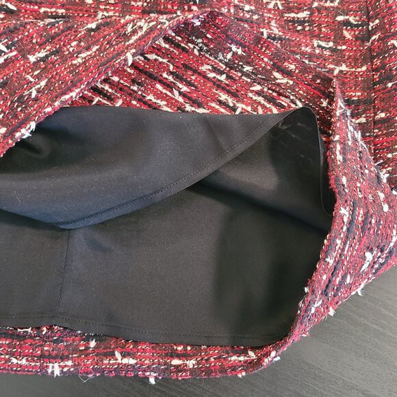 Claudia Strater Amsterdam Tweed A-line Skirt in Red Print 38 EU 6 US NWT - Picture 7 of 9